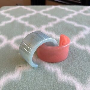 NWOT Chic Bangle Set in Blue and coral